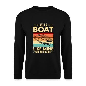 Boating Boat Captain - Unisex Sweatshirt - black - Front - Alina (178cm) & Michal (187cm)