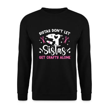 Crafting Crafter - Unisex Sweatshirt - black - Front - Alina (178cm) & Michal (187cm)