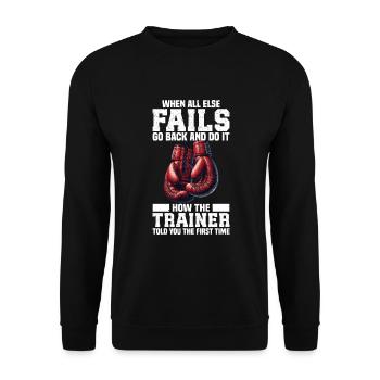 Boxer boxing - Unisex Sweatshirt - black - Front - Alina (178cm) & Michal (187cm)