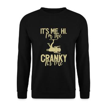 Crankbait Fishing Lure - Unisex Sweatshirt - black - Front - Alina (178cm) & Michal (187cm)