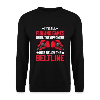 Boxer boxing - Unisex Sweatshirt - black - Front - Alina (178cm) & Michal (187cm)