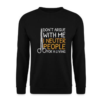 Urologue Urologue - Sweat-shirt Unisexe - noir - Devant - Alina (178cm) & Michal (187cm)
