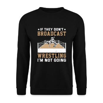 Watching wrestling - Unisex Pullover - Schwarz - Vorne - Alina (178cm) & Michal (187cm)