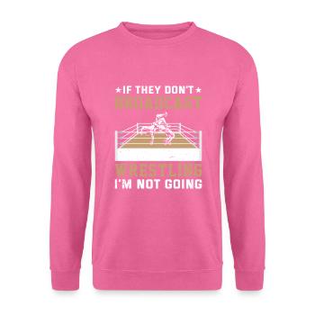 Watching wrestling - Unisex Sweatshirt - pink - Front
