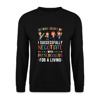 VPK Teacher Voluntary Prekindergarten - Unisex Sweatshirt - black - Front - Alina (178cm) & Michal (187cm)