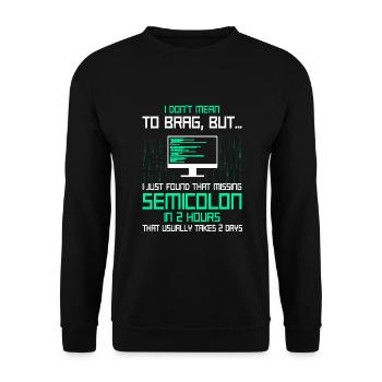 Programmeur Développeur Codage Codeur - Sweat-shirt Unisexe - noir - Devant - Alina (178cm) & Michal (187cm)