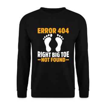 Toe amputee amputation - Unisex Sweatshirt - black - Front - Alina (178cm) & Michal (187cm)