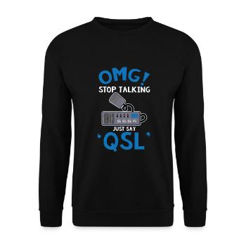 Ham Radio Operator - Unisex Sweatshirt - black - Front - Alina (178cm) & Michal (187cm)