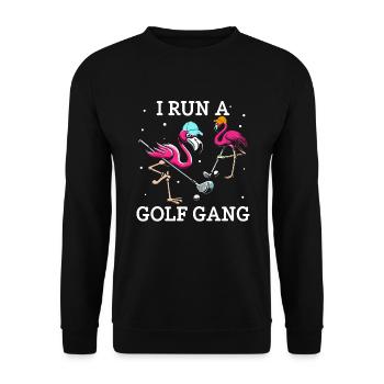 Golf Girl Golfer - Unisex Pullover - Schwarz - Vorne - Alina (178cm) & Michal (187cm)