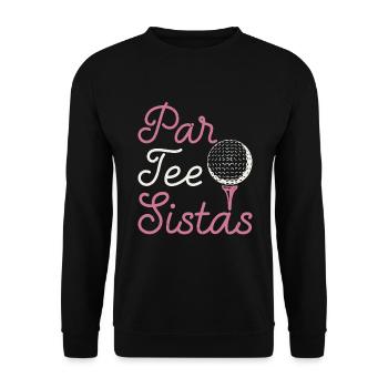 Golf Girl Golfer - Unisex Pullover - Schwarz - Vorne - Alina (178cm) & Michal (187cm)