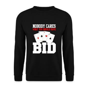 Funny Pinochle Player - Unisex Sweatshirt - black - Front - Alina (178cm) & Michal (187cm)
