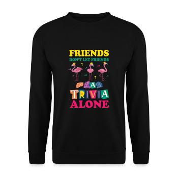 Trivia Night Host - Unisex Sweatshirt - black - Front - Alina (178cm) & Michal (187cm)