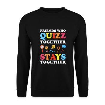 Trivia Night Host - Unisex Sweatshirt - black - Front - Alina (178cm) & Michal (187cm)