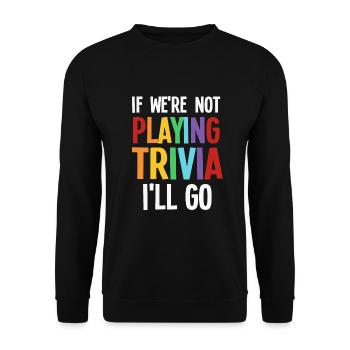 Trivia Night Host - Unisex Sweatshirt - black - Front - Alina (178cm) & Michal (187cm)
