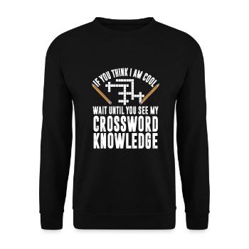 Mots croisés - Sweat-shirt Unisexe - noir - Devant - Alina (178cm) & Michal (187cm)