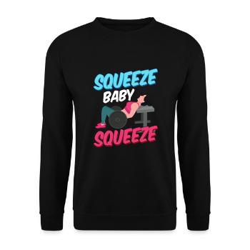 Weightlifting Funny Bodybuilding workout - Unisex Pullover - Schwarz - Vorne - Alina (178cm) & Michal (187cm)