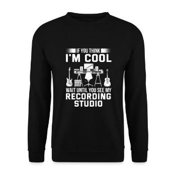 Music producer - Unisex Sweatshirt - black - Front - Alina (178cm) & Michal (187cm)
