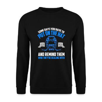 Lacrosse Goalie - Unisex Pullover - Schwarz - Vorne - Alina (178cm) & Michal (187cm)