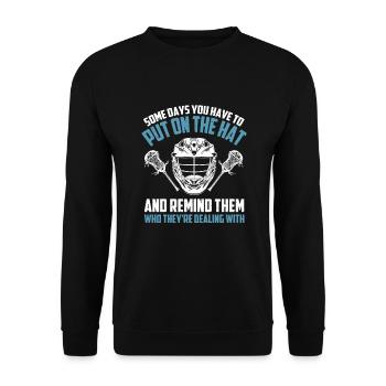 Lacrosse Goalie - Unisex Pullover - Schwarz - Vorne - Alina (178cm) & Michal (187cm)