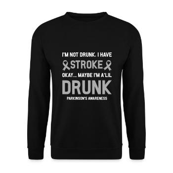 Warrior Parkinson Awareness - Unisex Sweatshirt - black - Front - Alina (178cm) & Michal (187cm)
