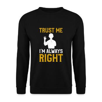 Arm amputee amputation - Unisex Sweatshirt - black - Front - Alina (178cm) & Michal (187cm)
