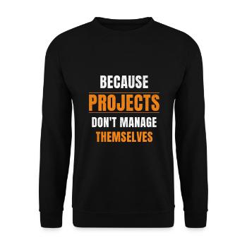 Chef de projet - Sweat-shirt Unisexe - noir - Devant - Alina (178cm) & Michal (187cm)