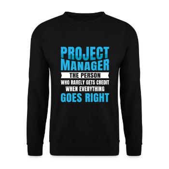 Project Manager - Unisex Sweatshirt - black - Front - Alina (178cm) & Michal (187cm)