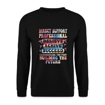 DSP Soutien direct Infirmière DSP professionnelle - Sweat-shirt Unisexe - noir - Devant - Alina (178cm) & Michal (187cm)
