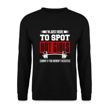 Haltérophilie Entraînement de musculation drôle - Sweat-shirt Unisexe - noir - Devant - Alina (178cm) & Michal (187cm)