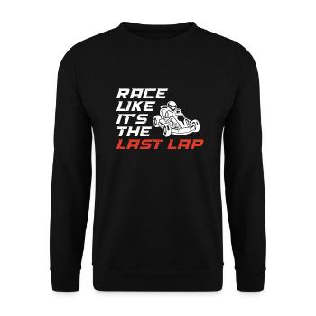 Go Kart Racing Karting - Unisex Pullover - Schwarz - Vorne - Alina (178cm) & Michal (187cm)