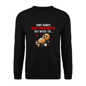 Nut Allergy Funny Peanut Allergy - Unisex Sweatshirt - black - Front - Alina (178cm) & Michal (187cm)