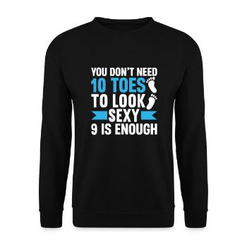 Toe amputee amputation - Unisex Sweatshirt - black - Front - Alina (178cm) & Michal (187cm)