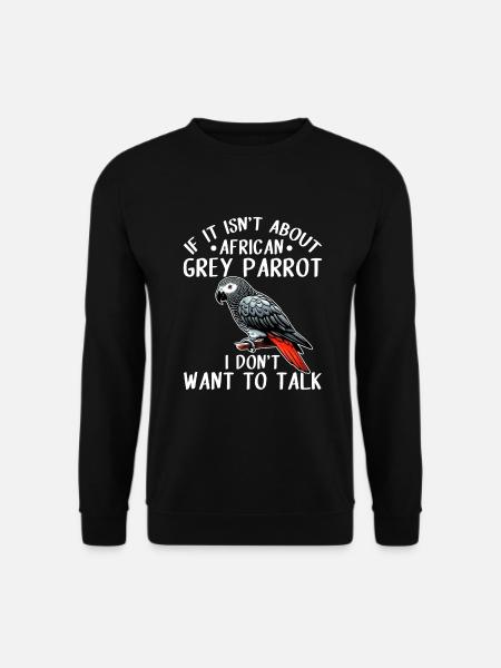 African Grey Parrot - Unisex Pullover - Schwarz