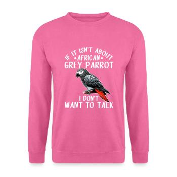 African Grey Parrot - Unisex Pullover - Pink - Vorne