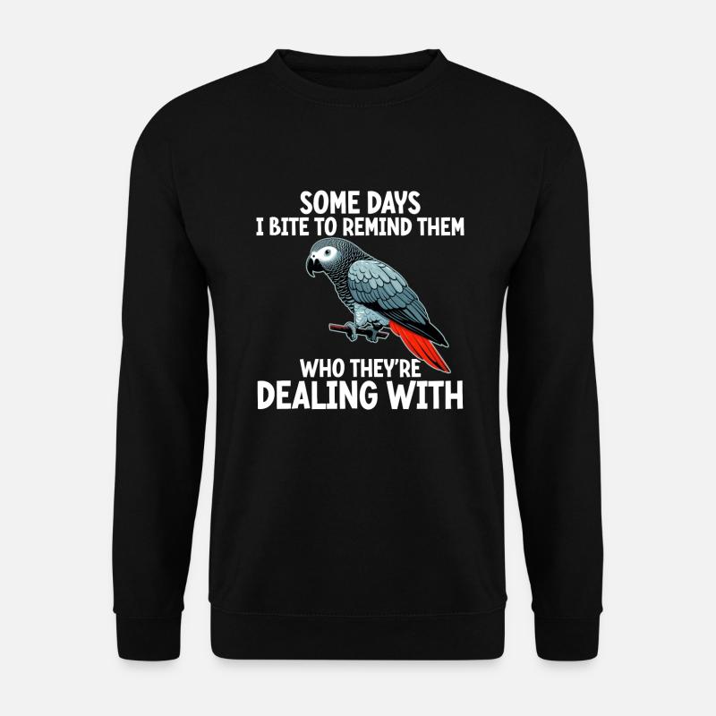 Perroquet gris d’Afrique - Sweat-shirt Unisexe - noir