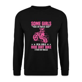 Dirt Bike Rider Motocross Drôle - Sweat-shirt Unisexe - noir - Devant - Alina (178cm) & Michal (187cm)
