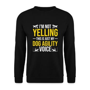 Canine Dog Agility - Unisex Sweatshirt - black - Front - Alina (178cm) & Michal (187cm)
