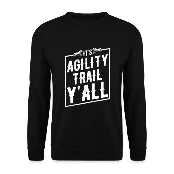 Canine Dog Agility - Unisex Sweatshirt - black - Front - Alina (178cm) & Michal (187cm)