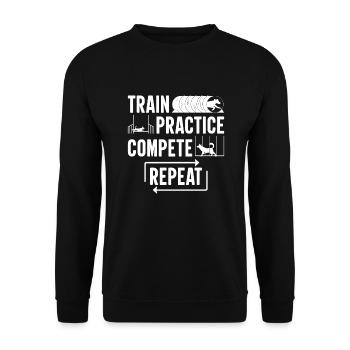 Canine Dog Agility - Unisex Sweatshirt - black - Front - Alina (178cm) & Michal (187cm)