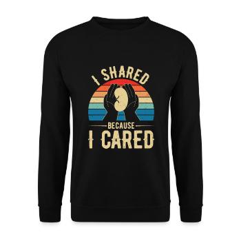 Kidney Donor - Unisex Sweatshirt - black - Front - Alina (178cm) & Michal (187cm)
