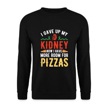 Kidney Donor - Unisex Sweatshirt - black - Front - Alina (178cm) & Michal (187cm)