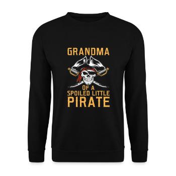 Pirate Grandma - Unisex Sweatshirt - black - Front - Alina (178cm) & Michal (187cm)