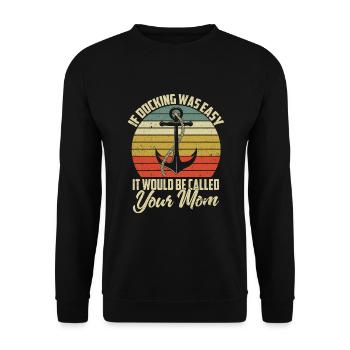 Boating Boat Captain - Unisex Sweatshirt - black - Front - Alina (178cm) & Michal (187cm)