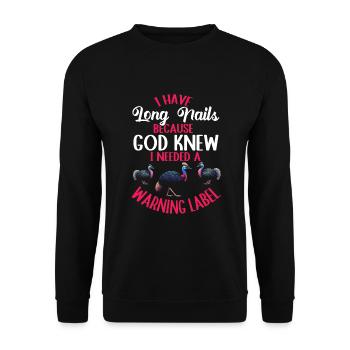 Cassowary - Unisex Sweatshirt - black - Front - Alina (178cm) & Michal (187cm)