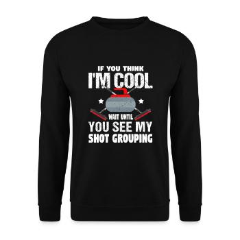 Curling - Unisex Sweatshirt - black - Front - Alina (178cm) & Michal (187cm)