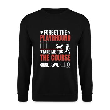 Canine Dog Agility - Unisex Sweatshirt - black - Front - Alina (178cm) & Michal (187cm)