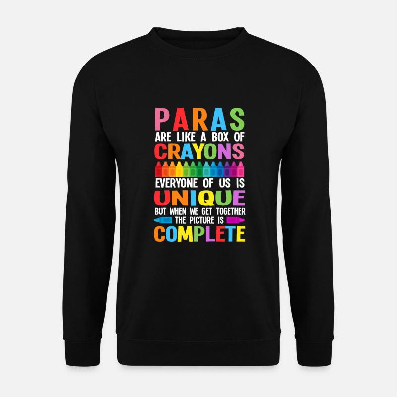 Para-para-éducateur paraprofessionnel - Sweat-shirt Unisexe - noir