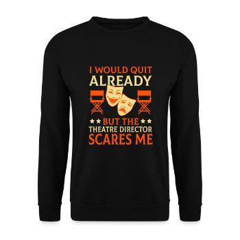Theatre Artist Actor Actress Acting - Unisex Pullover - Schwarz - Vorne - Alina (178cm) & Michal (187cm)