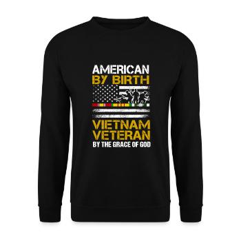 Viet Nam Vétéran Papi - Sweat-shirt Unisexe - noir - Devant - Alina (178cm) & Michal (187cm)