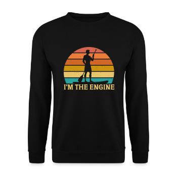 Paddleboarding Paddle Board SUP Paddleboarder - Unisex Sweatshirt - black - Front - Alina (178cm) & Michal (187cm)